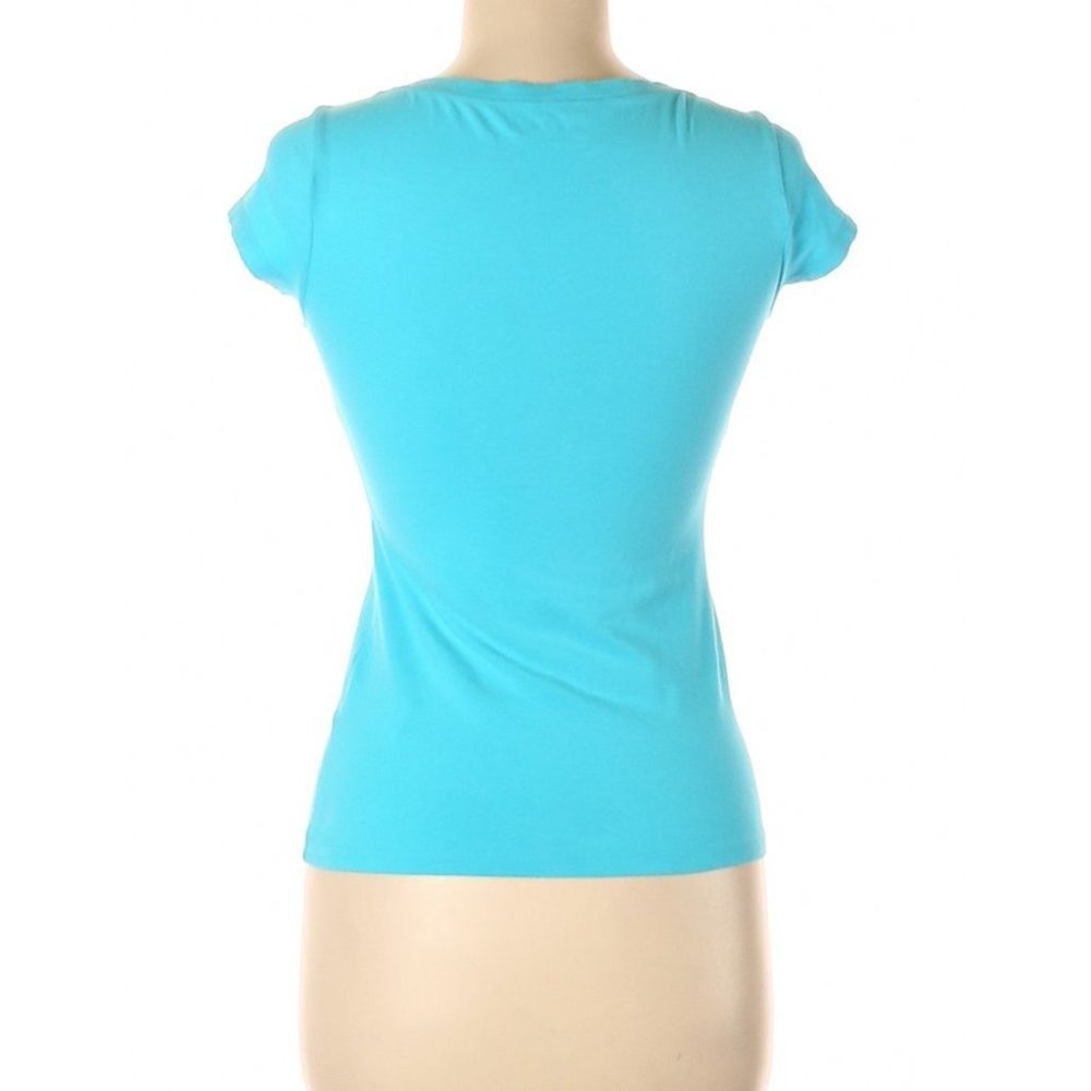 Bebe Rhinestone Logo Tee Top - Picture 3 of 3
